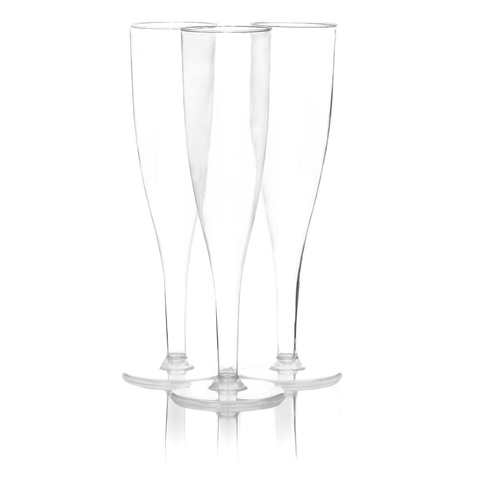 Party Essentials Hard Plastic One Piece Champagne Flutes