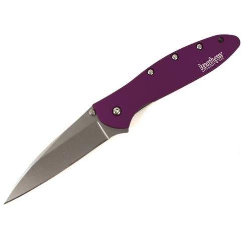 Kershaw Leek Assisted Folding Knife - Purple, 3"