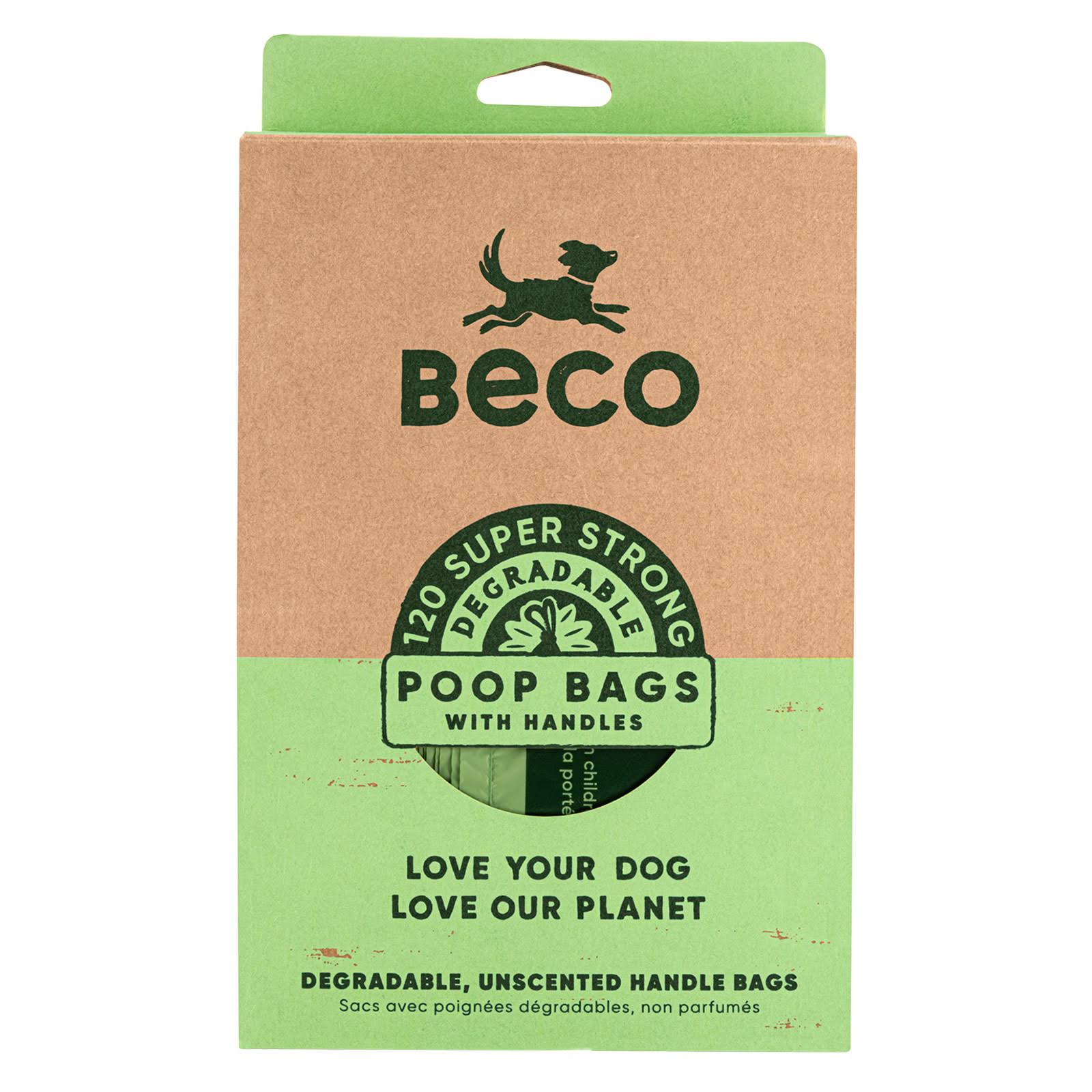 Beco Bags Handle Bags Degradable Poop Bags - 120pcs