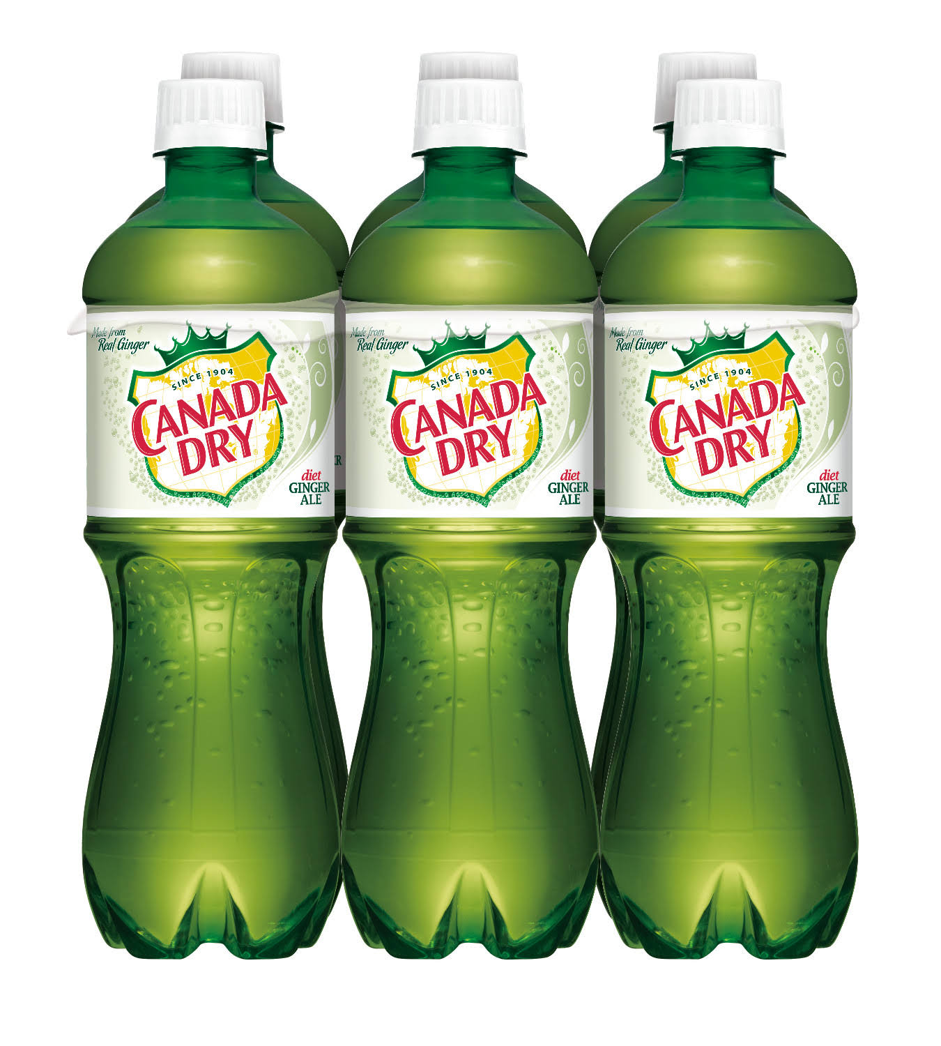 Canada Dry Ginger Ale, Zero Sugar, 6 Pack - 6 pack, 16.9 fl oz bottles