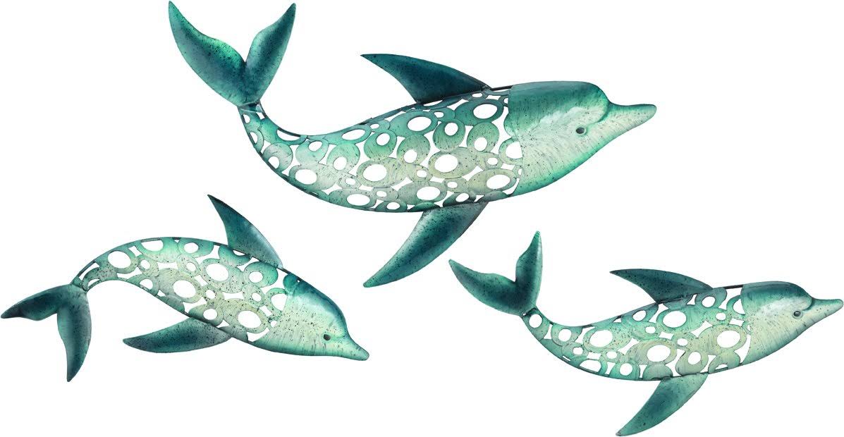 Regal Art & Gift 3 Piece Dolphin Wall Decor Set Metal