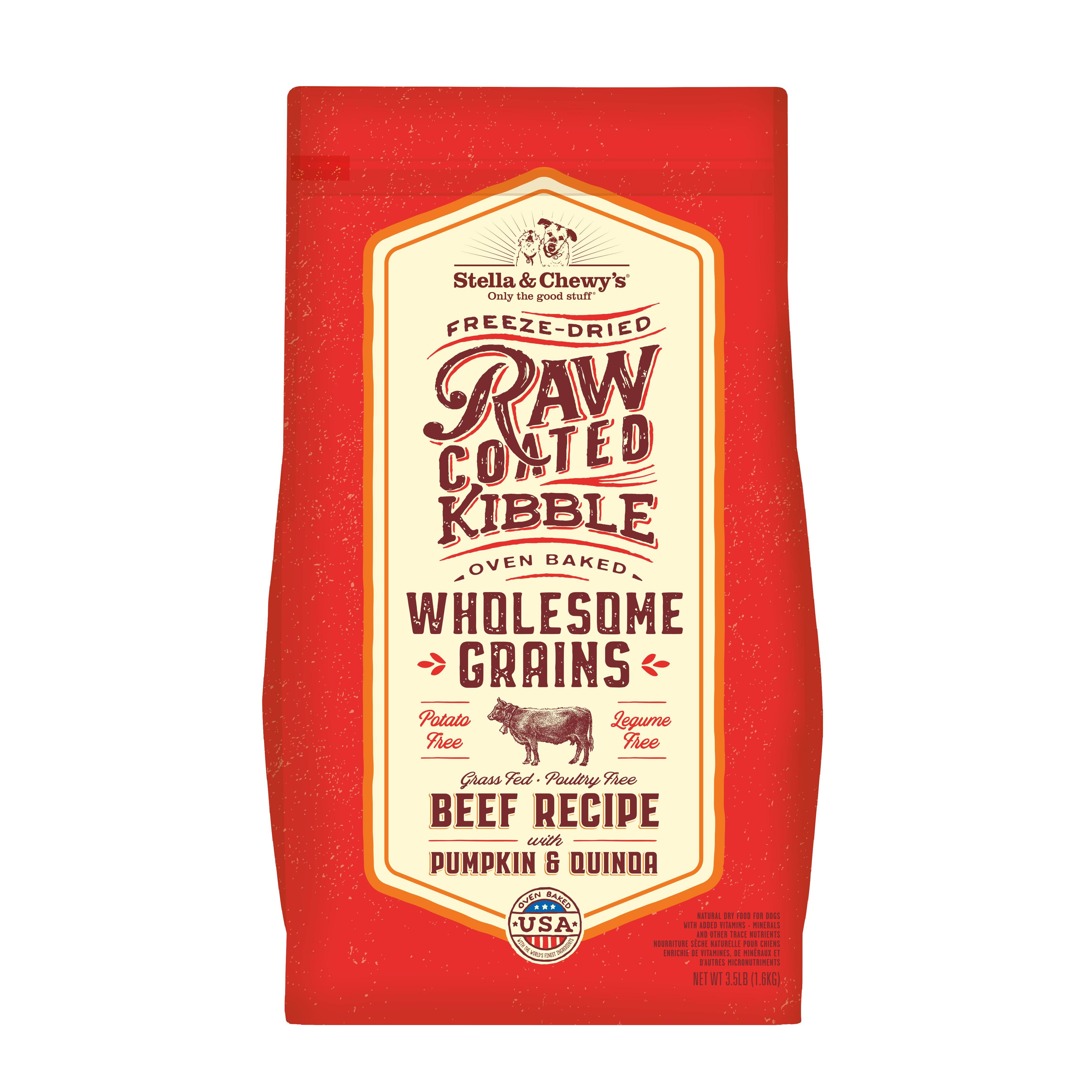 Stella & Chewy's Raw Coated Wholesome Grains Beef Dog 3.5 lb