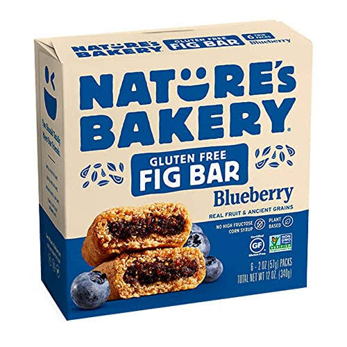 Nature's Bakery, Gluten Free Fig Bar, Blueberry, 6 Twin Packs, 2 oz Each