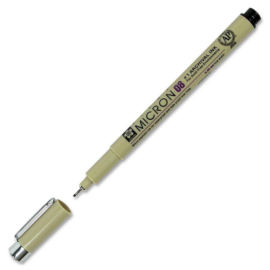 Sakura Pigma Micron 08 Pen - 0.50mm, Black