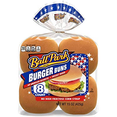 Ball Park Hamburger Buns - Pre-Sliced, 8ct, 14oz