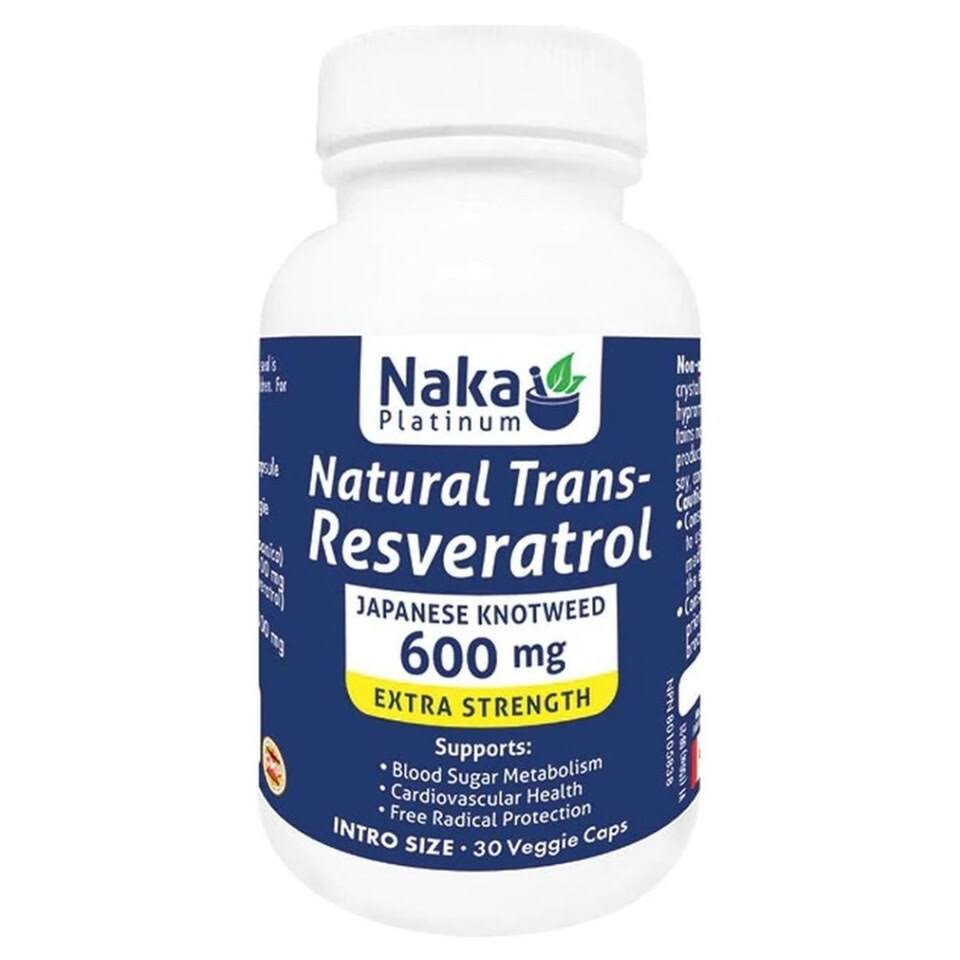 Naka - natural trans Resveratrol 600mg 75 vcaps