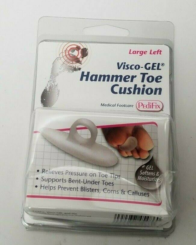 PediFix Visco Gel Hammer Toe Cushion - Large, Left, 2pk