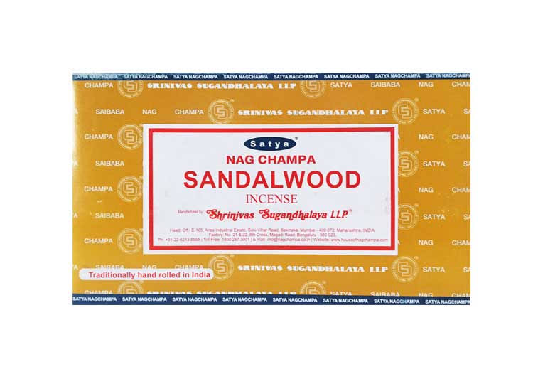 12 Packs of Sandalwood Incense Sticks by Satya
