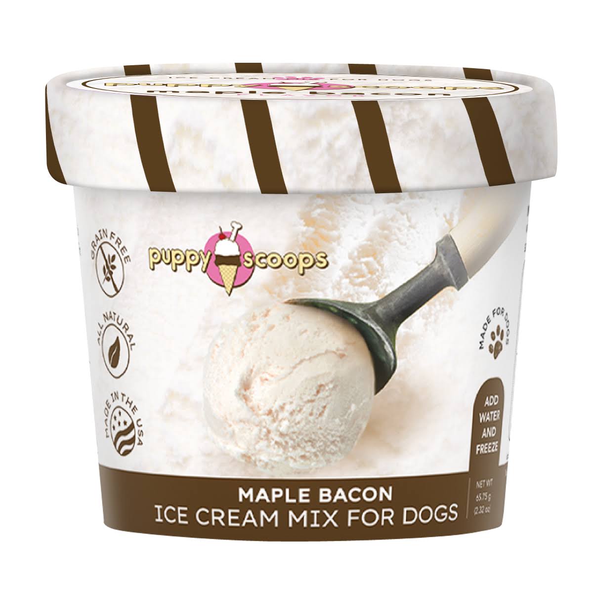 Puppy Cake Scoops Maple Bacon Ice Cream Mix for Dogs