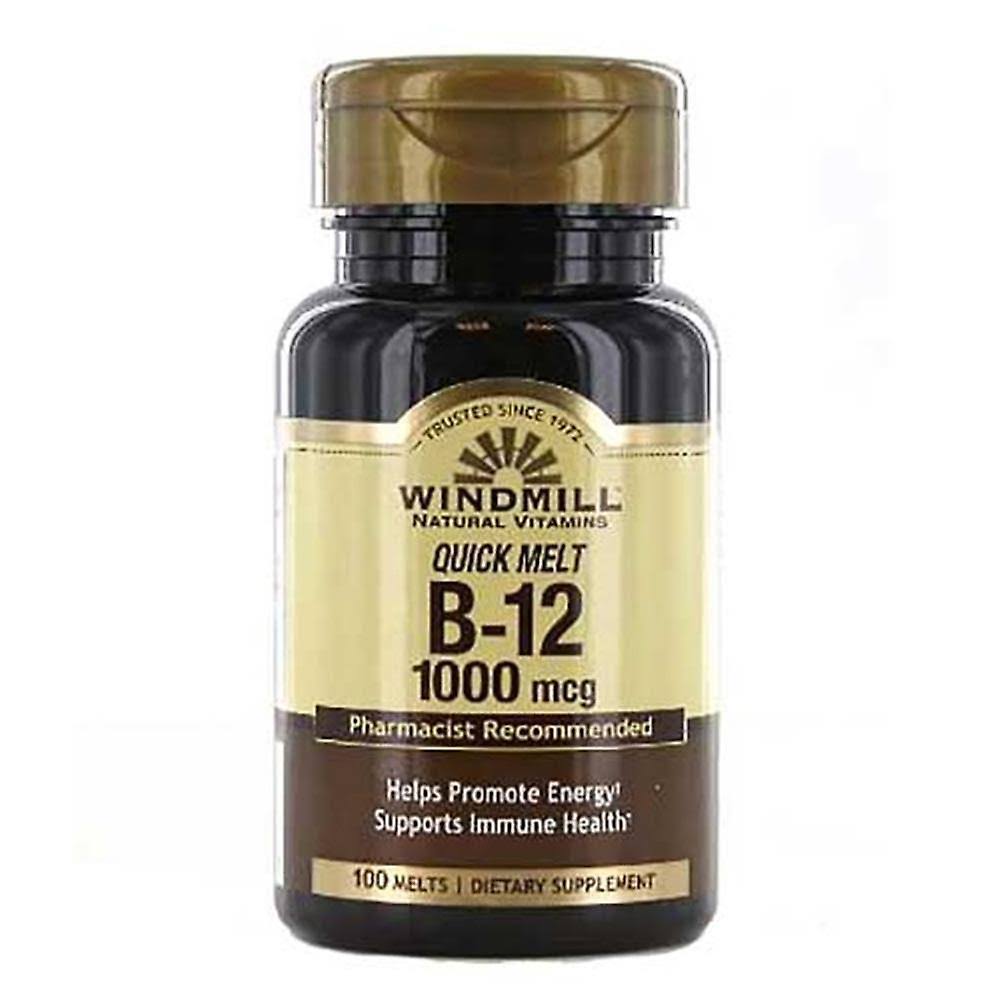 Windmill vitamin b-12, 1000 mcg, quick melts, tablets, 100 ea