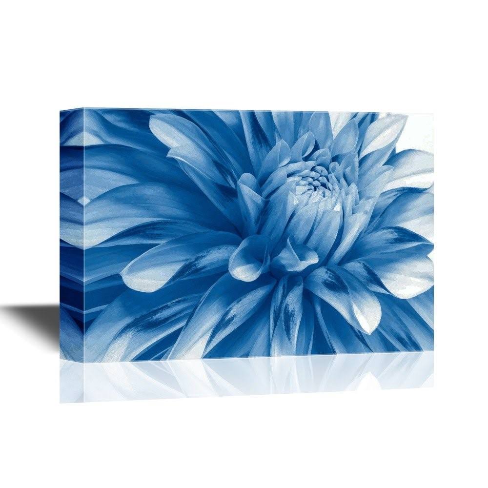 Wall26 - Floral Canvas Wall Art - Soft Blue Flower Close-up H4126908