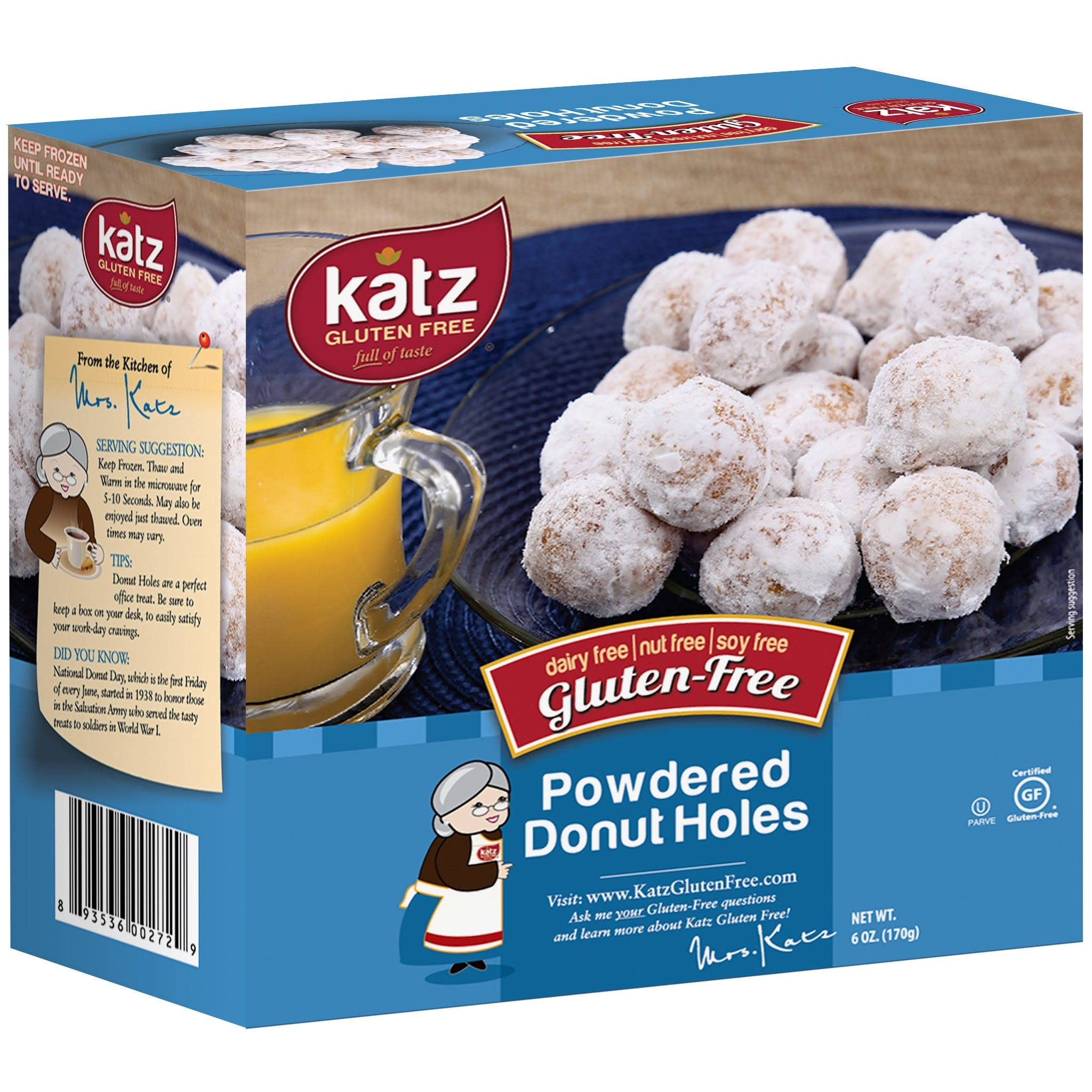 Katz Gluten Free Powder Donut Holes - 6oz