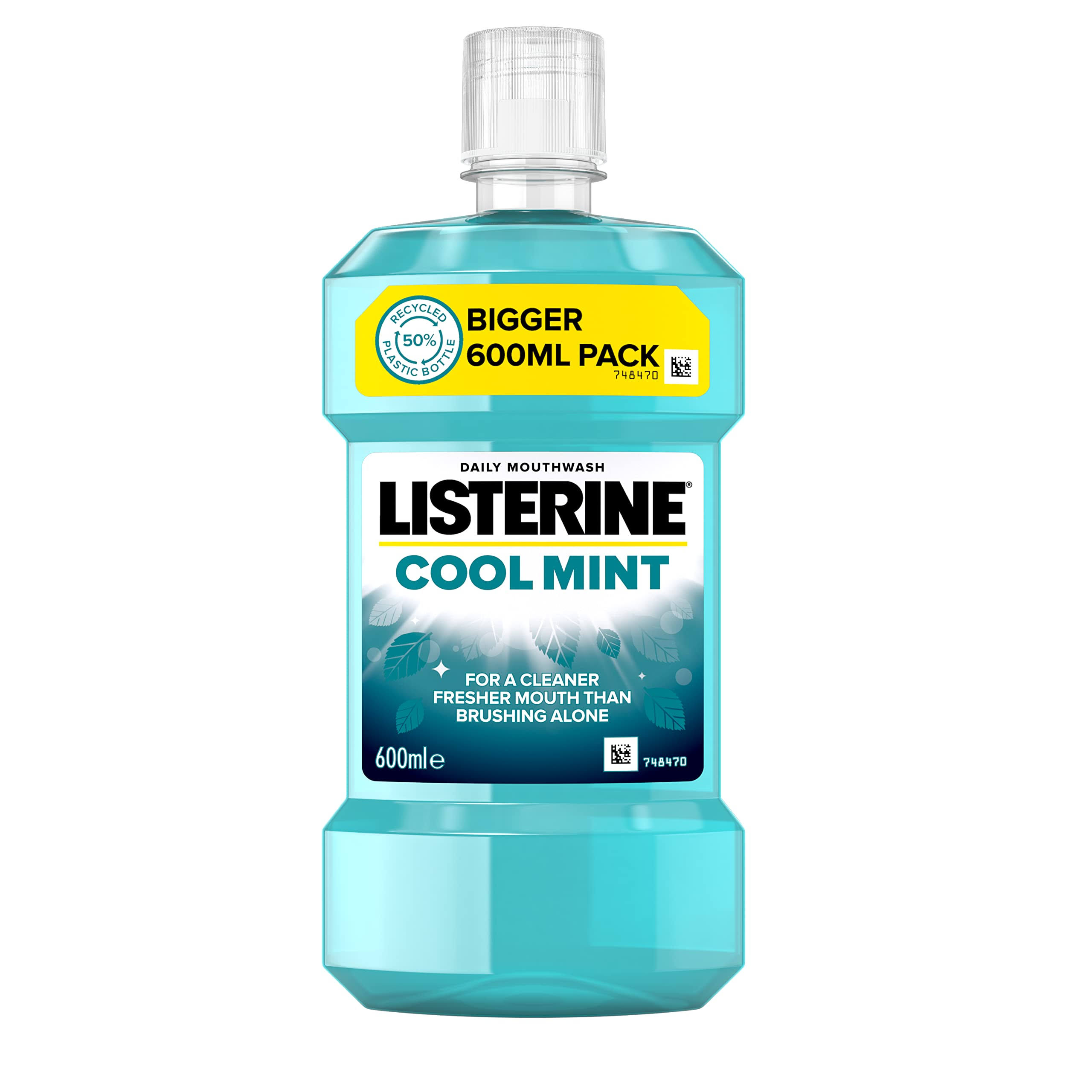 Listerine Cool Mint Mouthwash, 600 ml