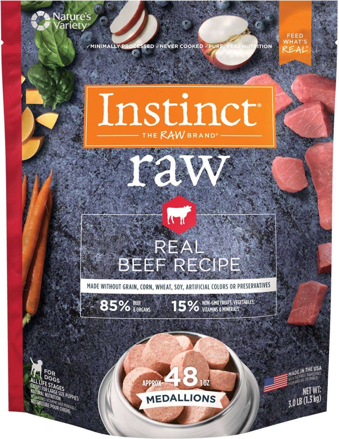 Instinct Natural Beef Medallions | Dog Food | Size: 1.36 kg