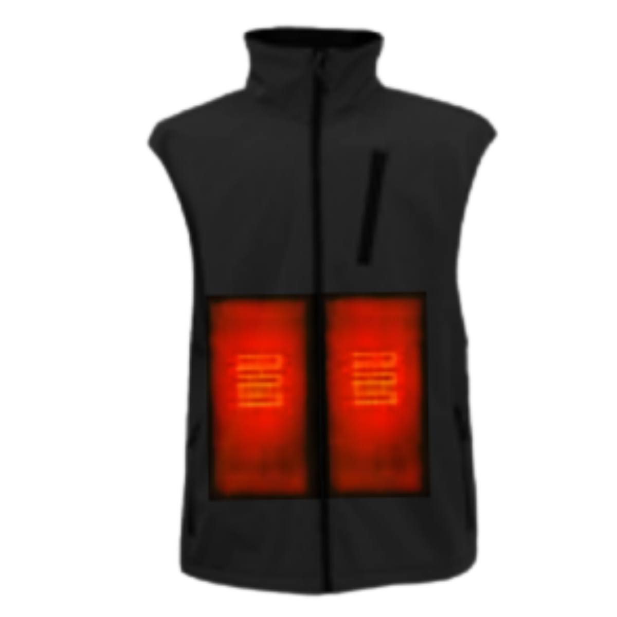 World Famous Sports Men's 3 Level Heated Soft Shell Vest - Black - 2x
