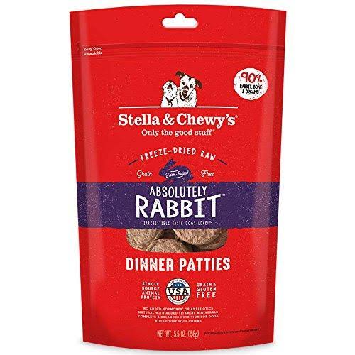 Stella and Chewy’s Freeze Dried Dog Food - for Adult Dogs, Rabbit Dinner, 5.5oz