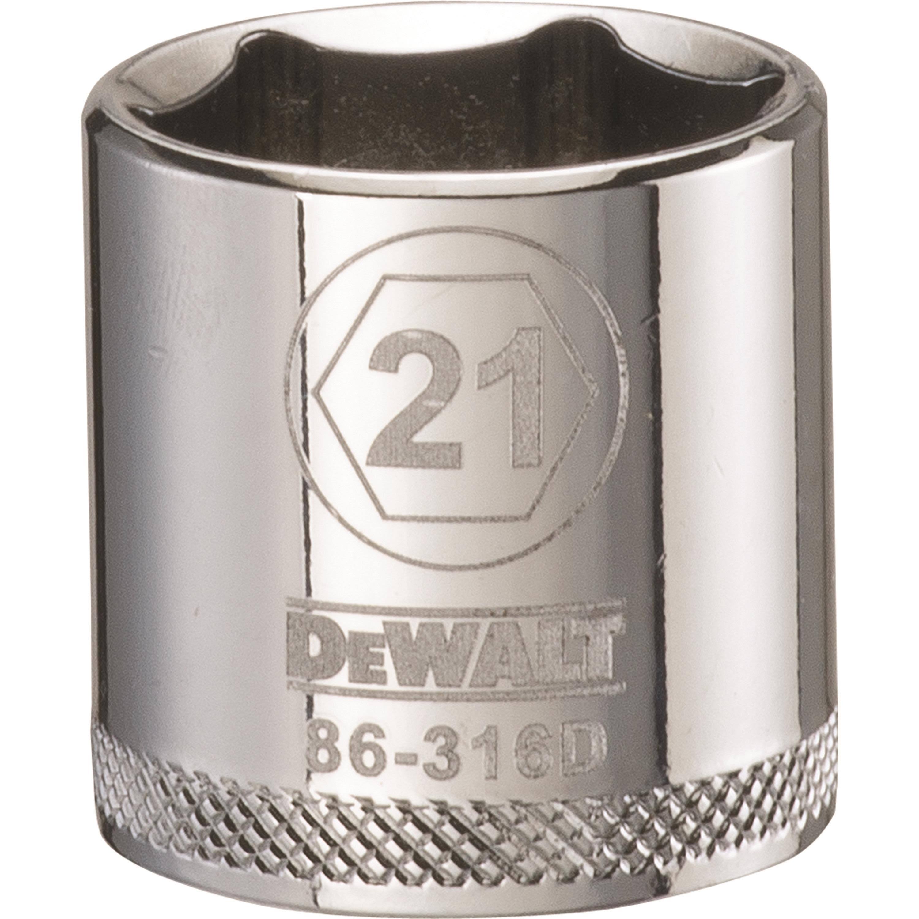 Stanley Tools DeWalt Socket - 3/8" Drive, 6 Point, 21mm