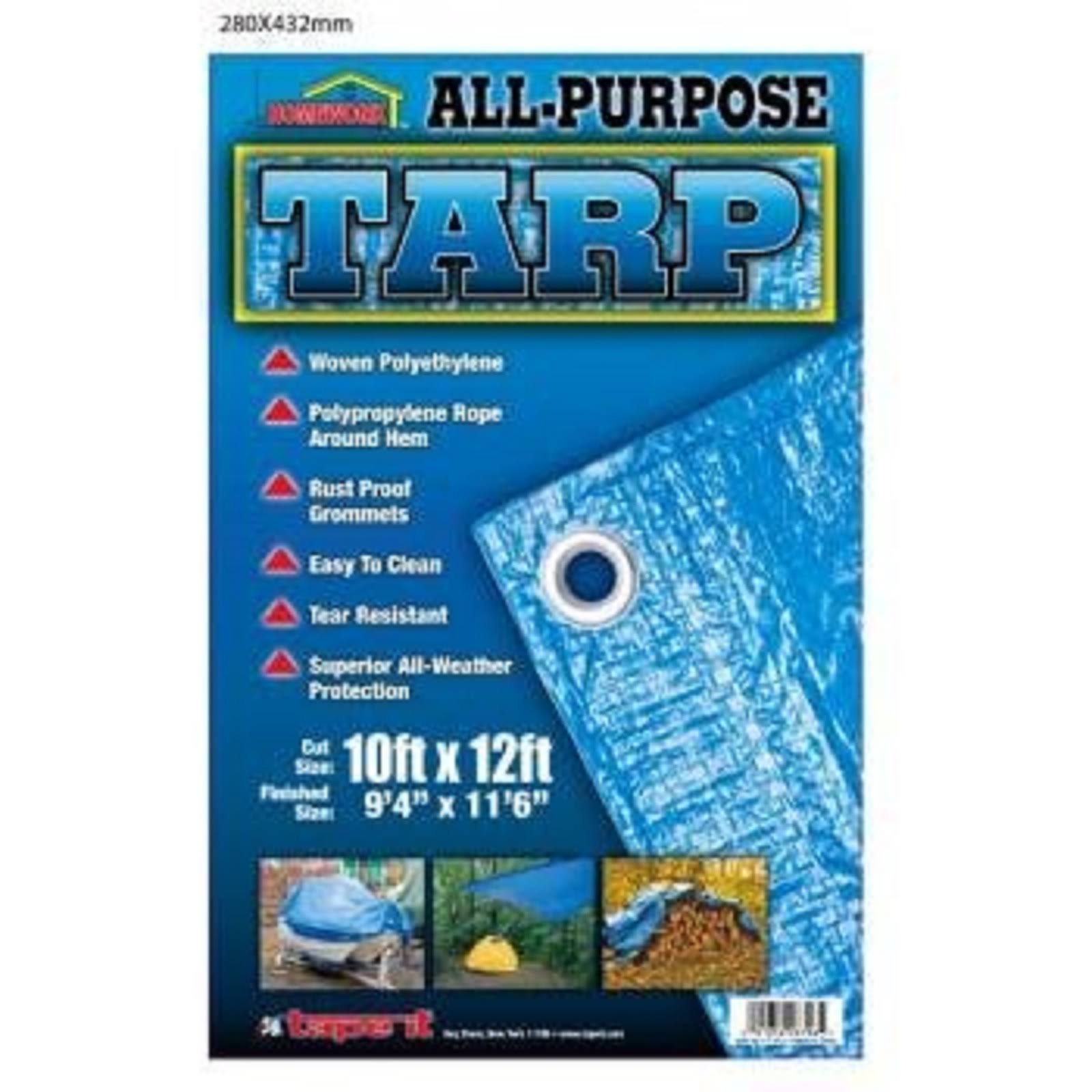 All-Purpose Polyethelene Tarp - Blue, 10'x12'