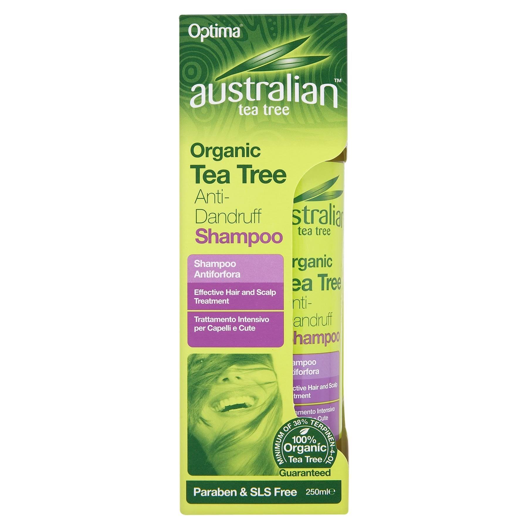 Optima Australian Anti-Dandruff Shampoo - Tea Tree, 250ml