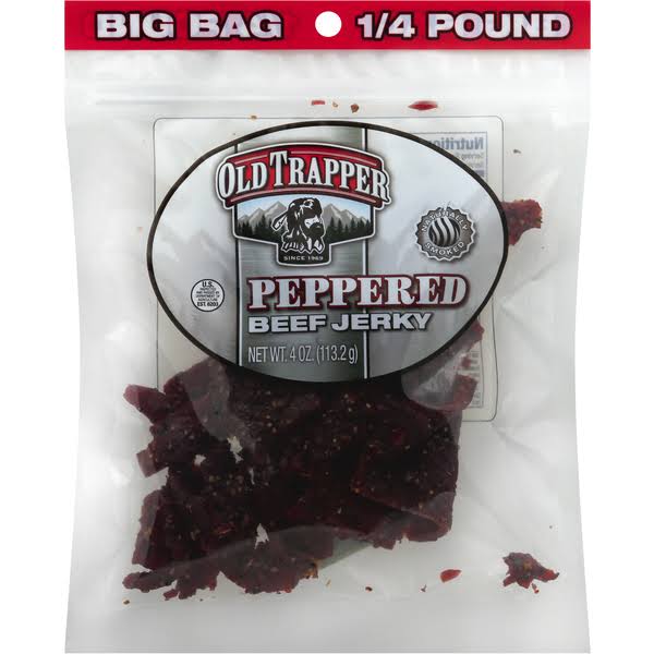 Old Trapper Beef Jerky, Peppered - 4 oz
