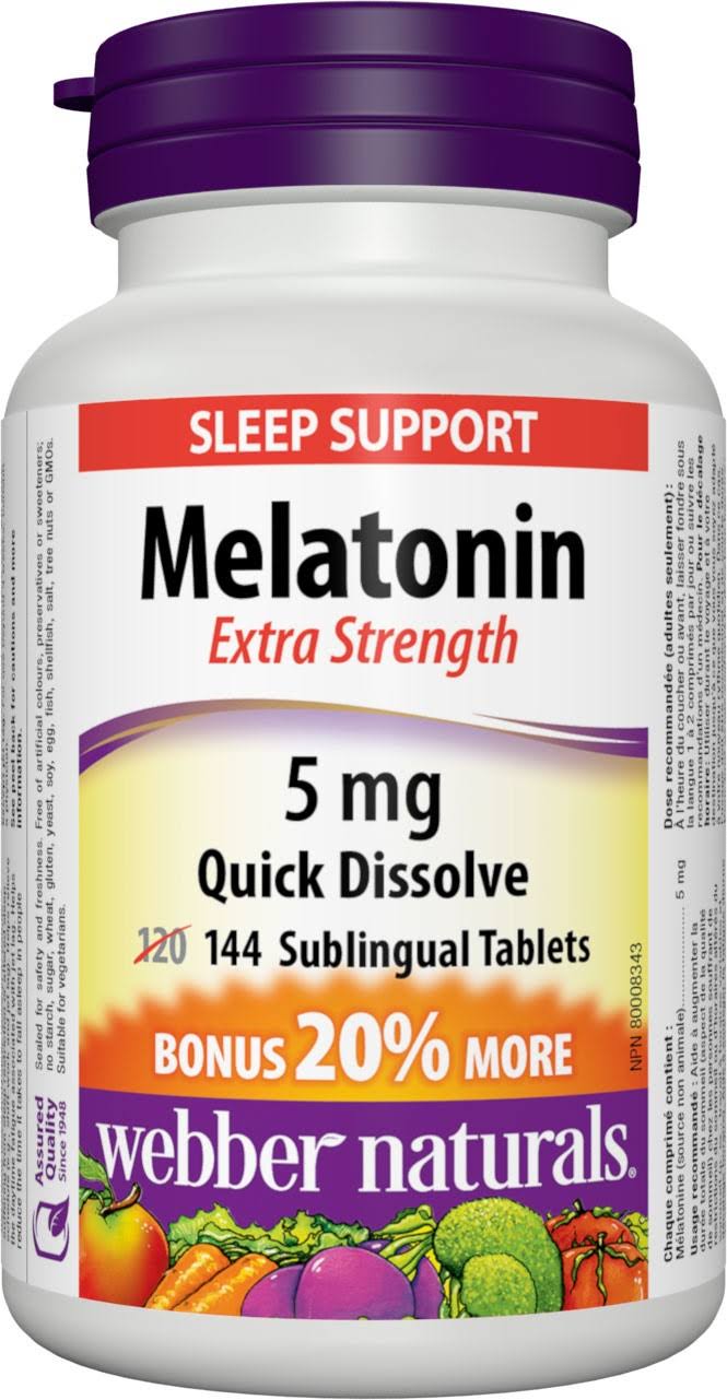 Webber Naturals Melatonin - 5mg, 144 Tablets