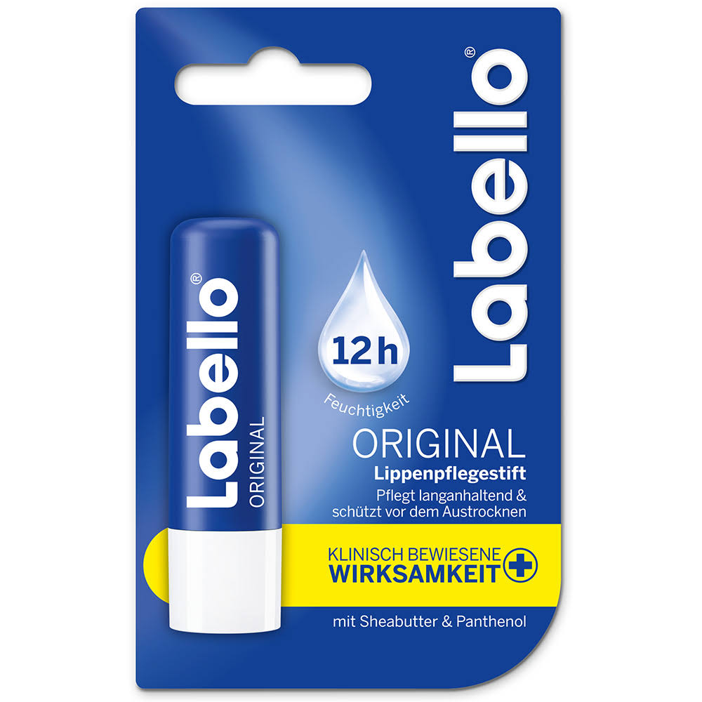 Labello Original Lip Balm in A Pack of 6 (6 x 4.8 g), Lip Balm for Nat