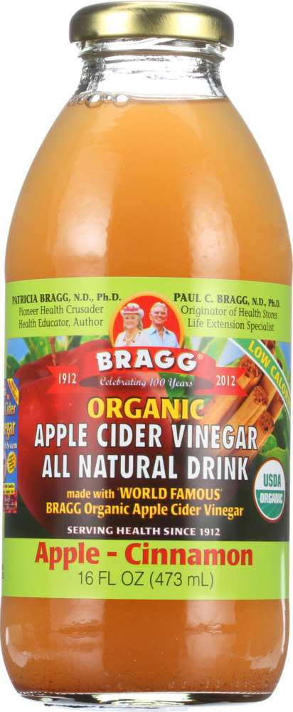 Bragg Apple Cider Vinegar Drink - Organic - Apple-Cinnamon - 16 Oz