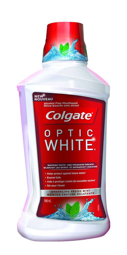 Colgate Optic White Alcohol Free Mouthwash - Icy Fresh Mint, 946ml