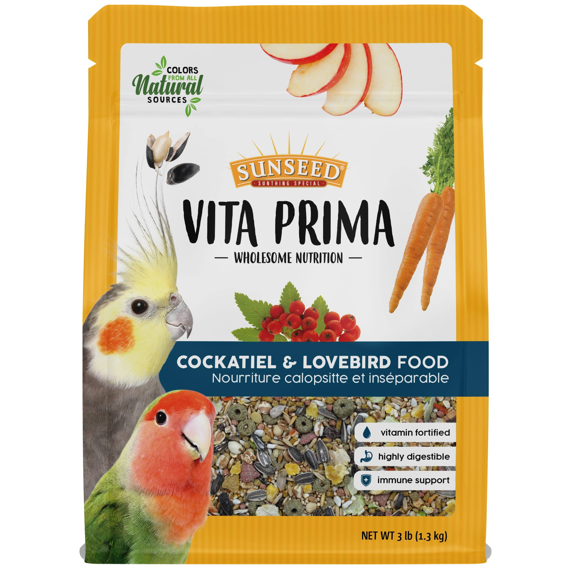 Sunseed Vita Prima Cockatiel & Lovebird - 3 lb