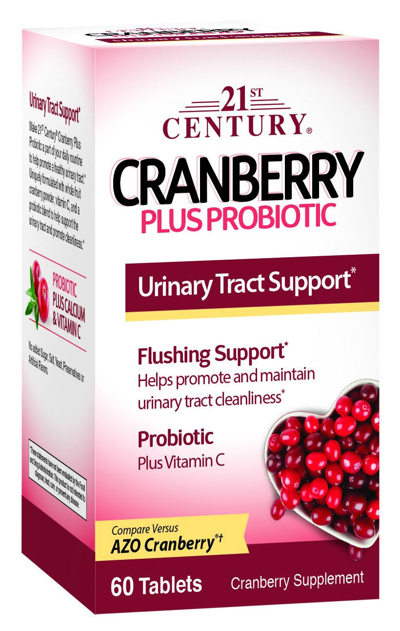 21st Century Cranberry Plus Probiotic Supplement - 60 Tablets