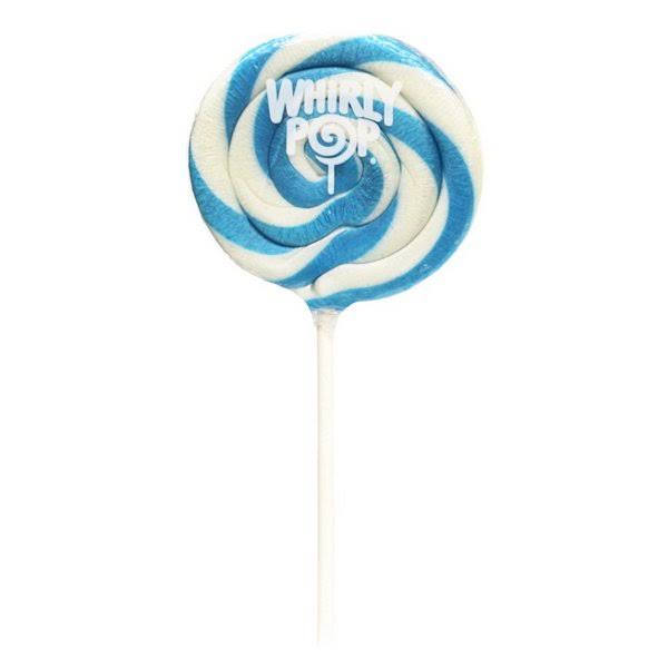 Adams and Brooks Whirly Pops Lollipop - Blue and White