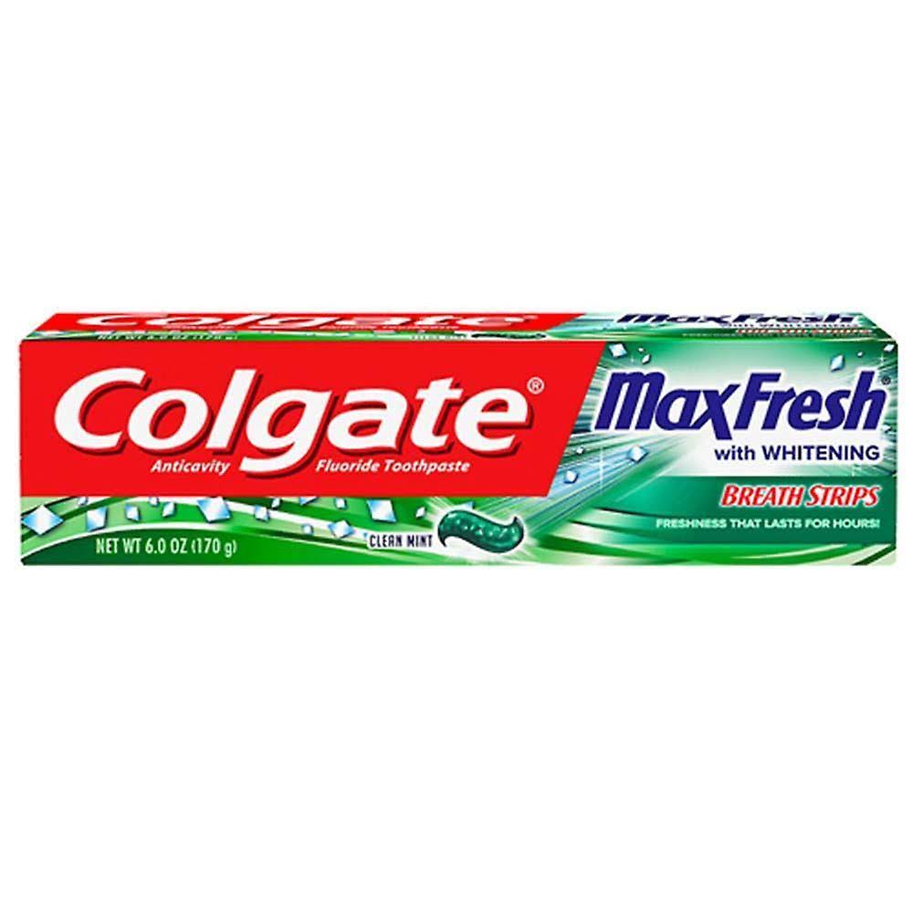 Colgate Max Fresh Toothpaste - Clean Mint with Mini Breath Strips, 6oz