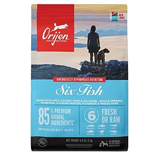 Orijen Dog Six Fish Recipe 4.5lb High-Protein Grain-free Dry Dog Food Packaging May Vary