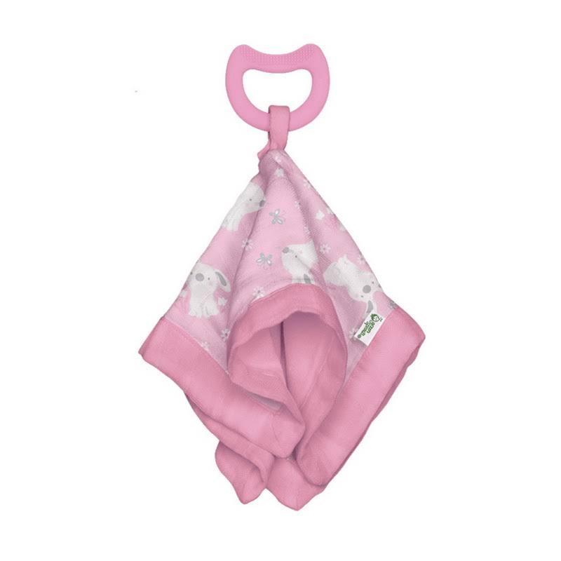 Green Sprouts Bunny Organic Cotton Blankie Teether In Pink