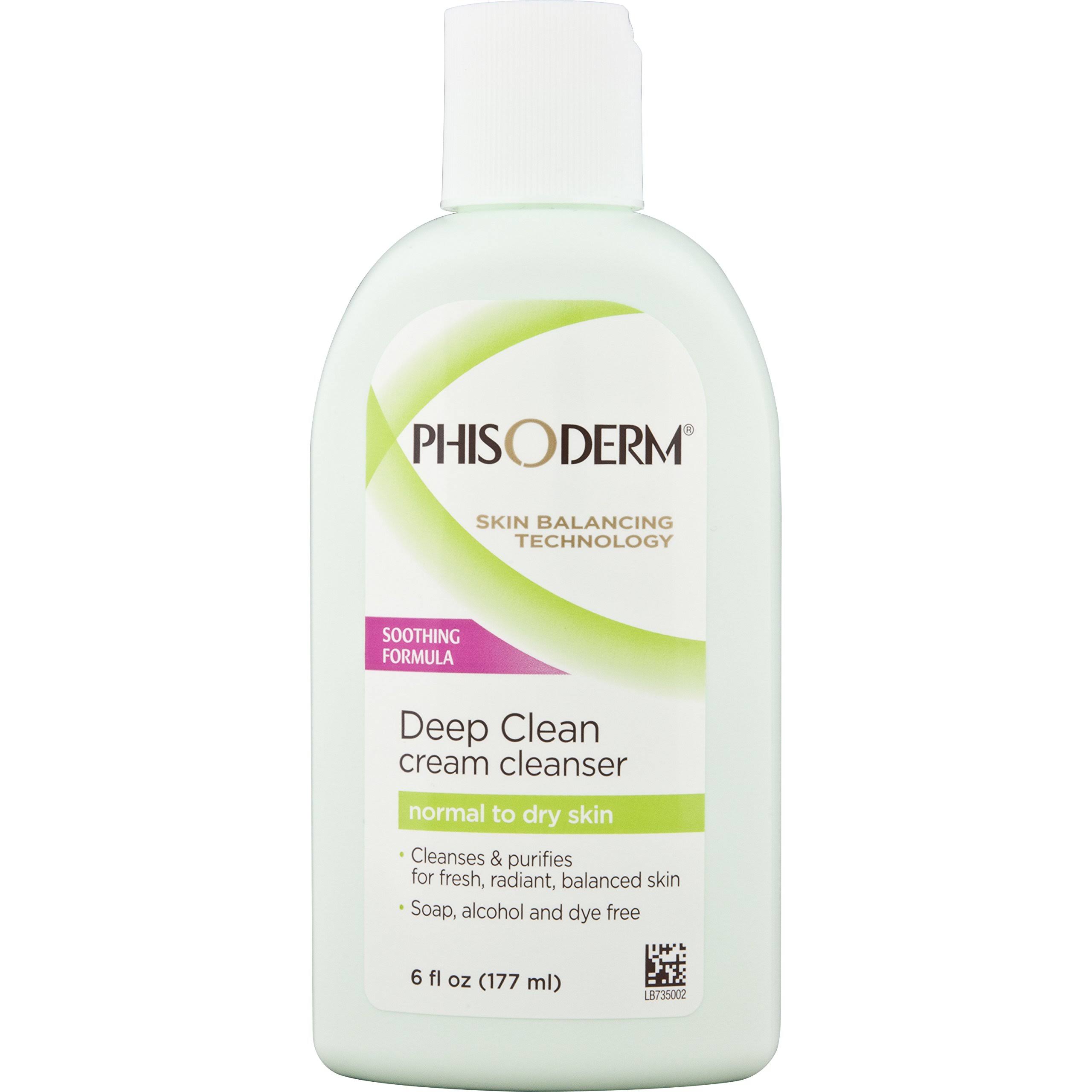 Phisoderm Deep Clean Cream Cleanser - Normal to Dry Skin, 6 oz