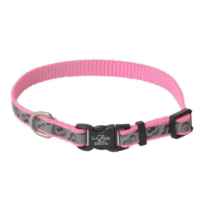 Lazer Brite® Reflective Adjustable Collar - 3/8", Pink