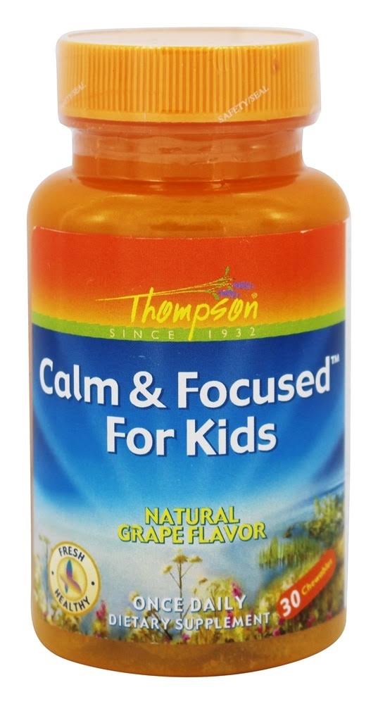Thompson Nutritional Products Calm and Focused For Kids Supplement - Grape, 30 Count