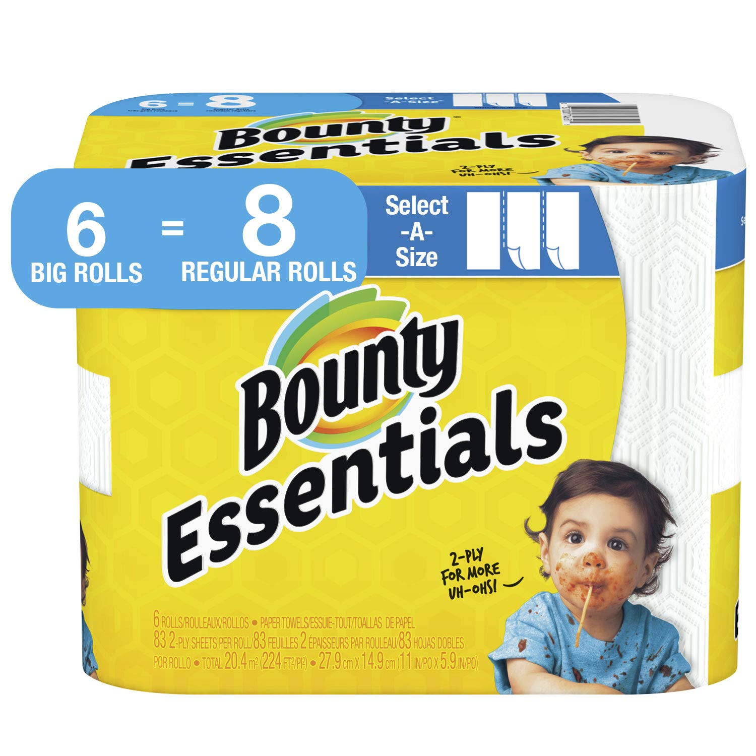 Bounty Essentials Paper Towels - White, 2 Ply