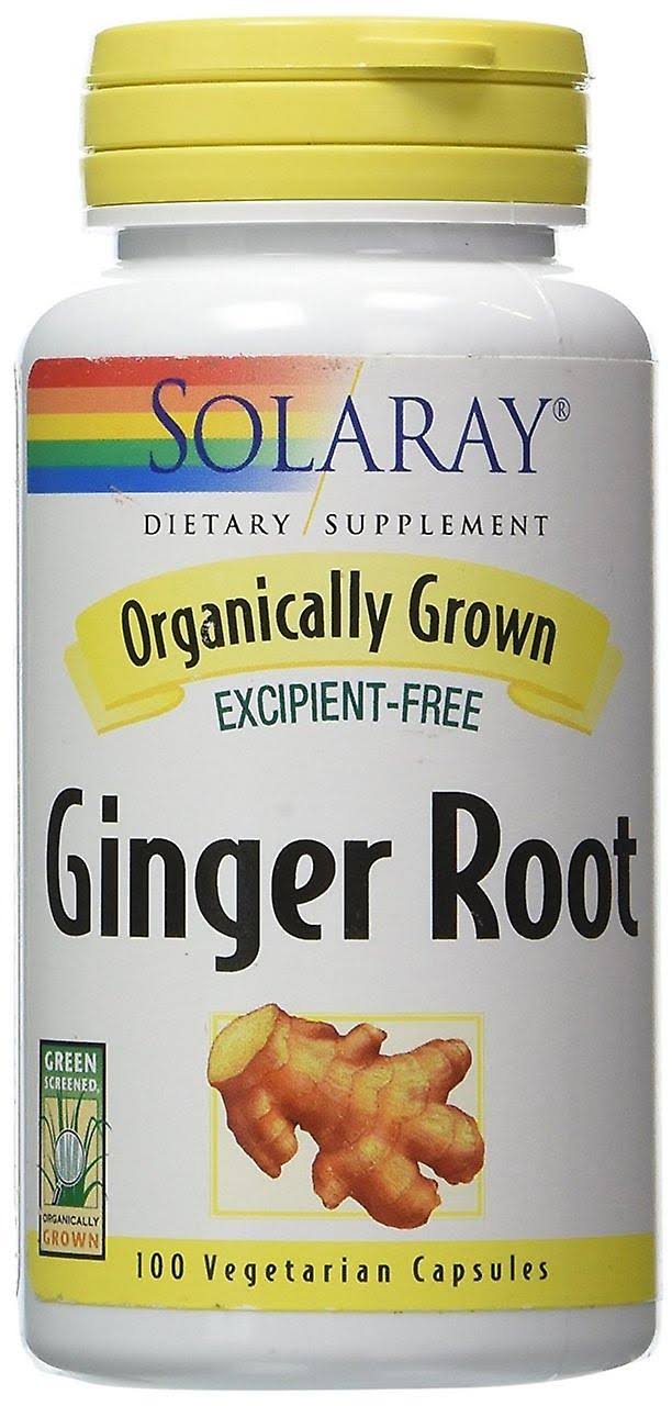 Solaray Organic Ginger Root - 540mg, 100 Vegetarian Capsules