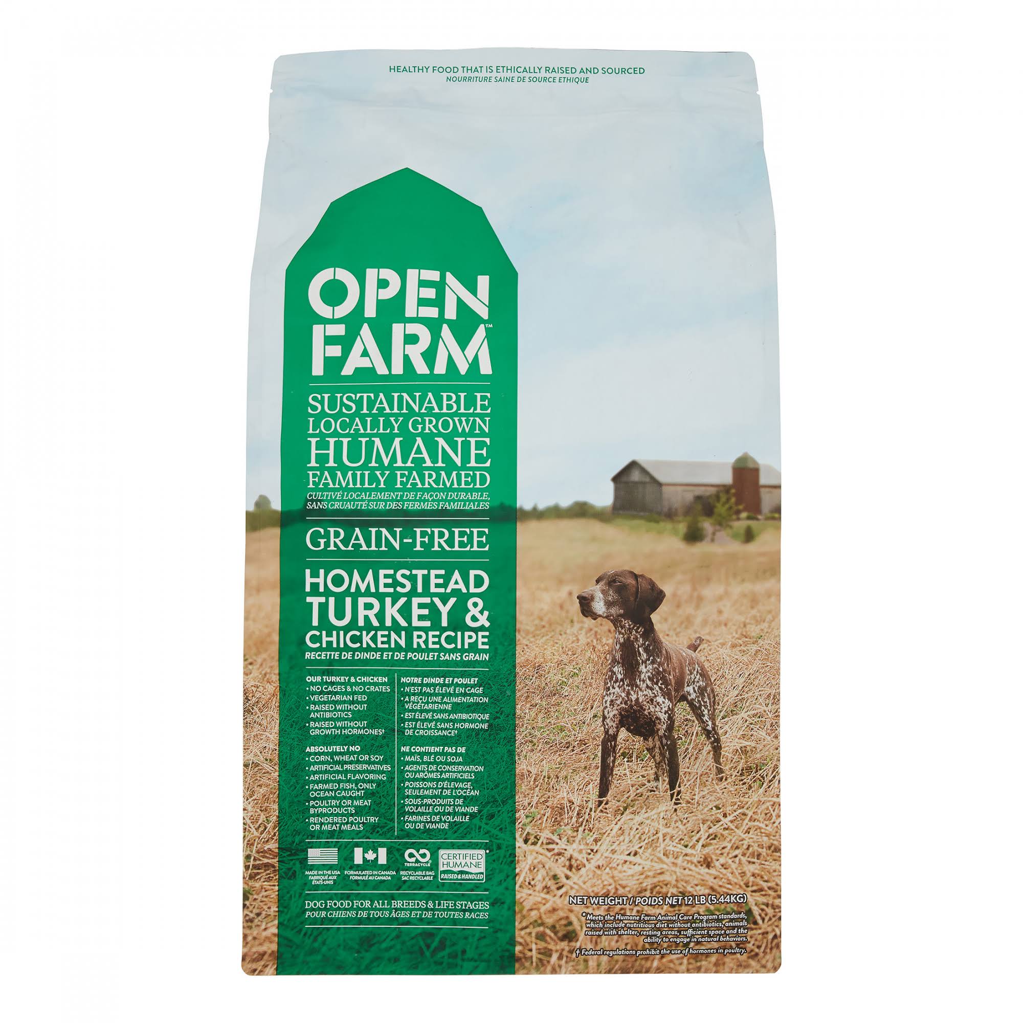Open Farm Organic Adult Dog Dry Food - Homestead Turkey & Chicken Recipe, 12lb