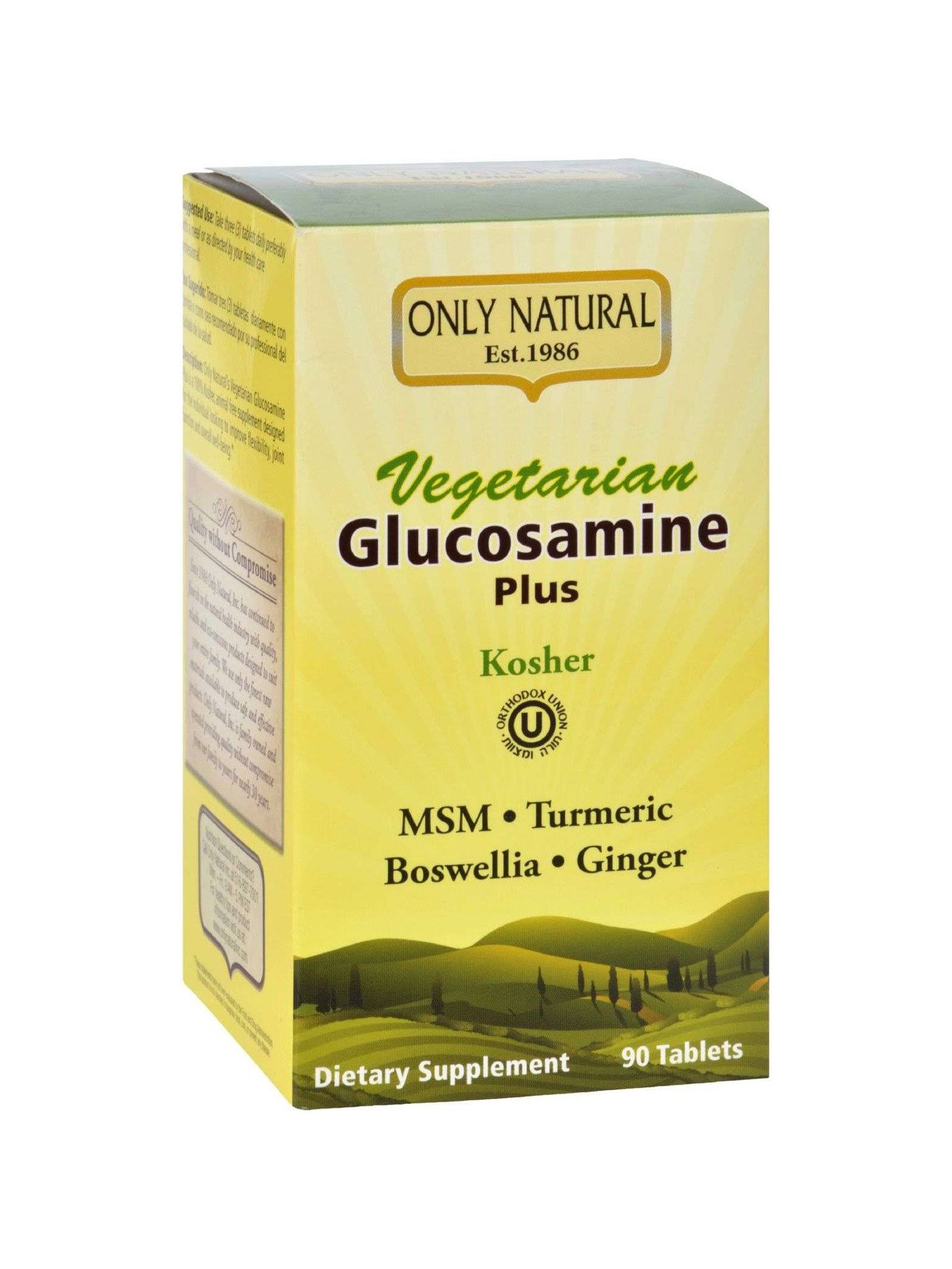 Only Natural Vegetarian Glucosamine Plus Supplement - 90 Tablets