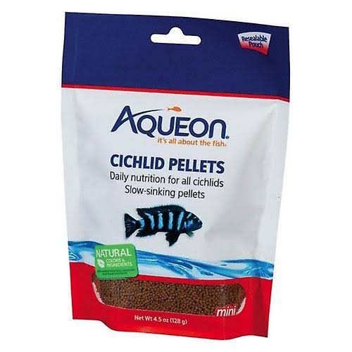 Aqueon Aqe06180 Aqen Cichlid Pellets Fish Food - Mini, 4.5oz