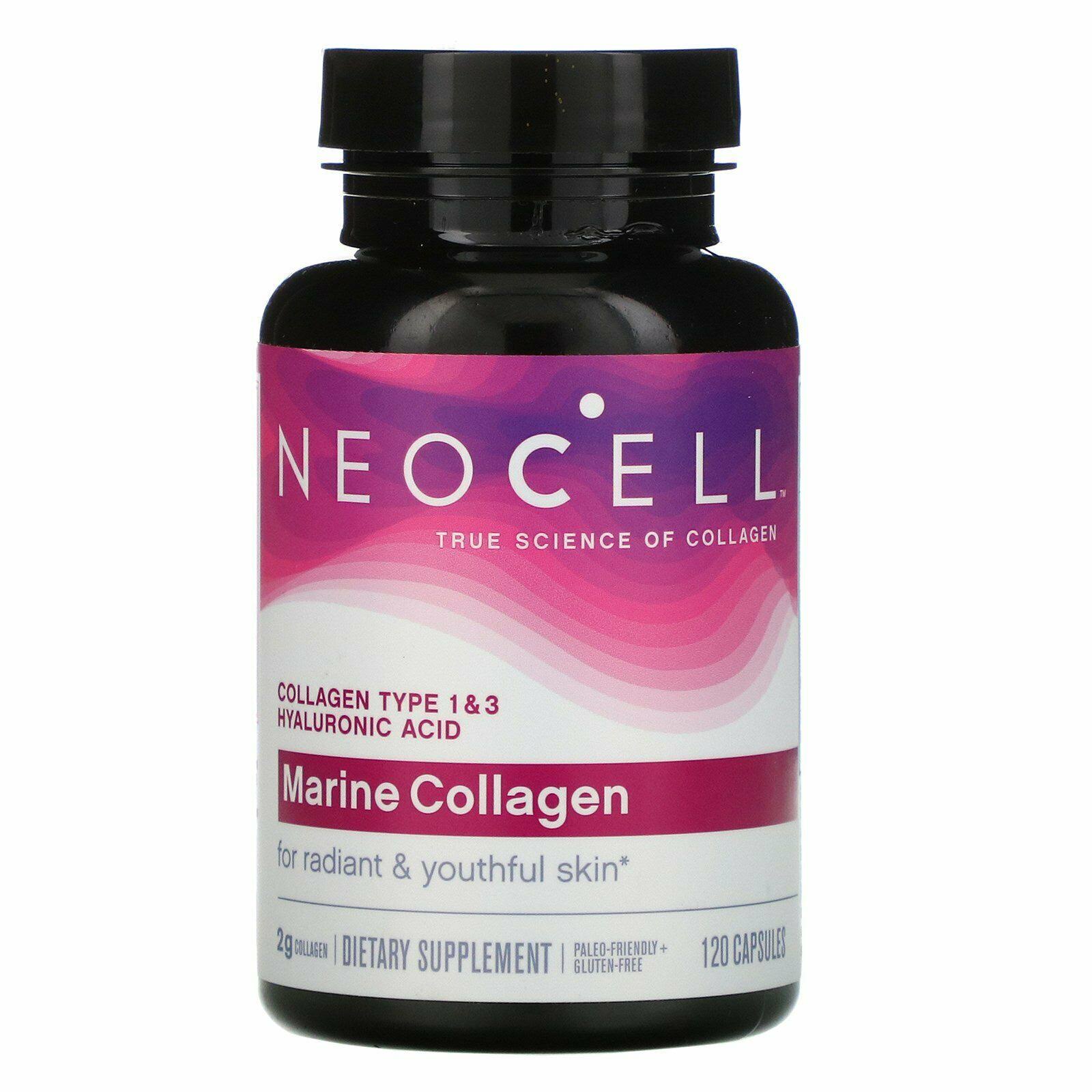 NeoCell Marine Collagen + Hyaluronic Acid - 2000mg, 120 Capsules