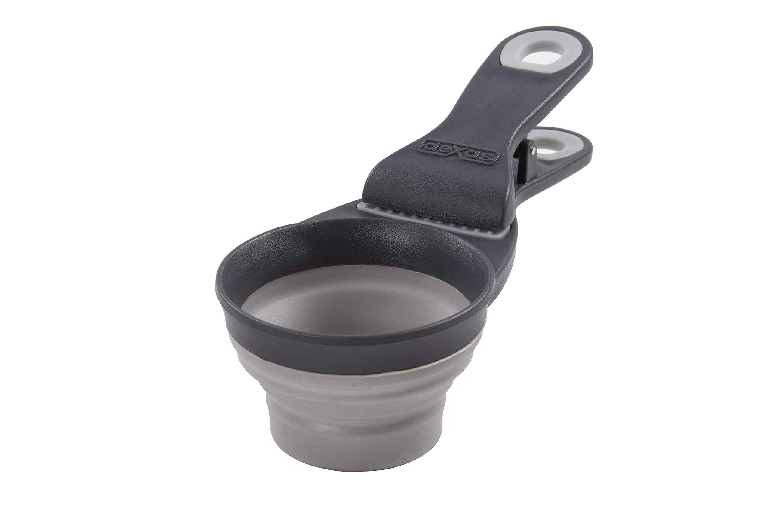 Dexas Popware for Pets Collapsible KlipScoop 1/2 Cup Capacity Light gray