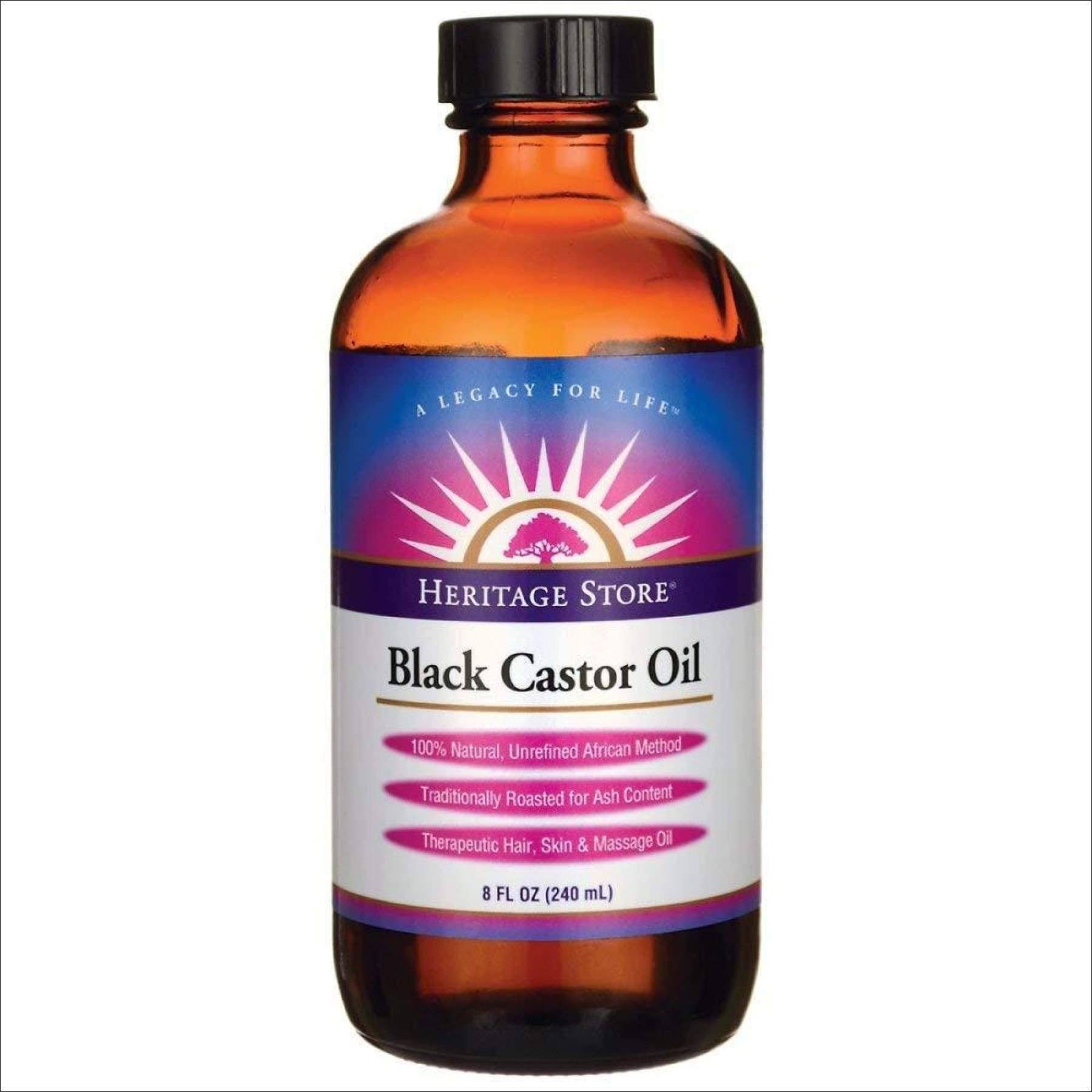 Heritage Store Black Castor Oil - 8oz