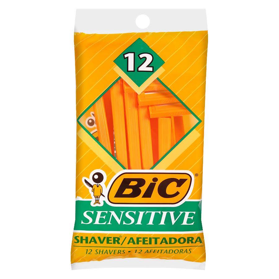 Bic Sensitive Single Blade Razor - 12 Pack