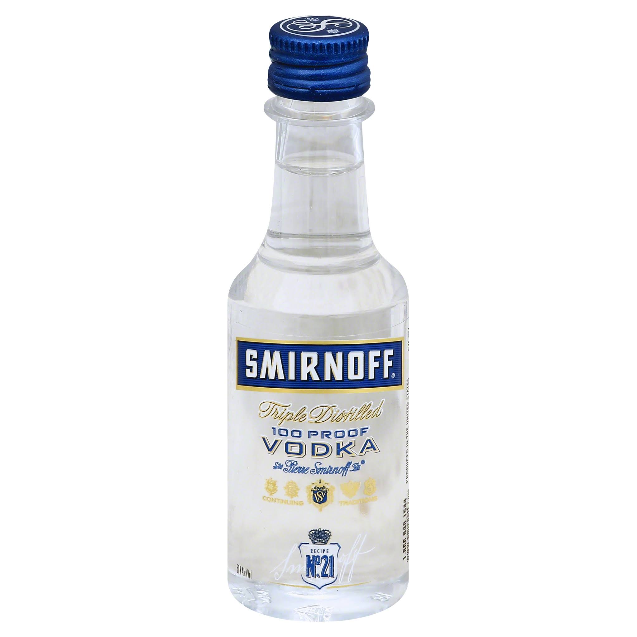 Smirnoff Vodka, Triple Distilled, Recipe No. 21 - 50 ml