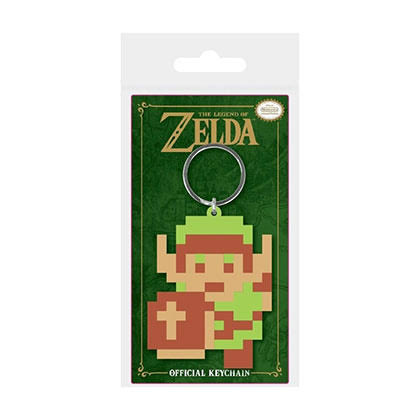 LEGEND OF ZELDA Pixel Link NES Nintendo Rubber Keychain
