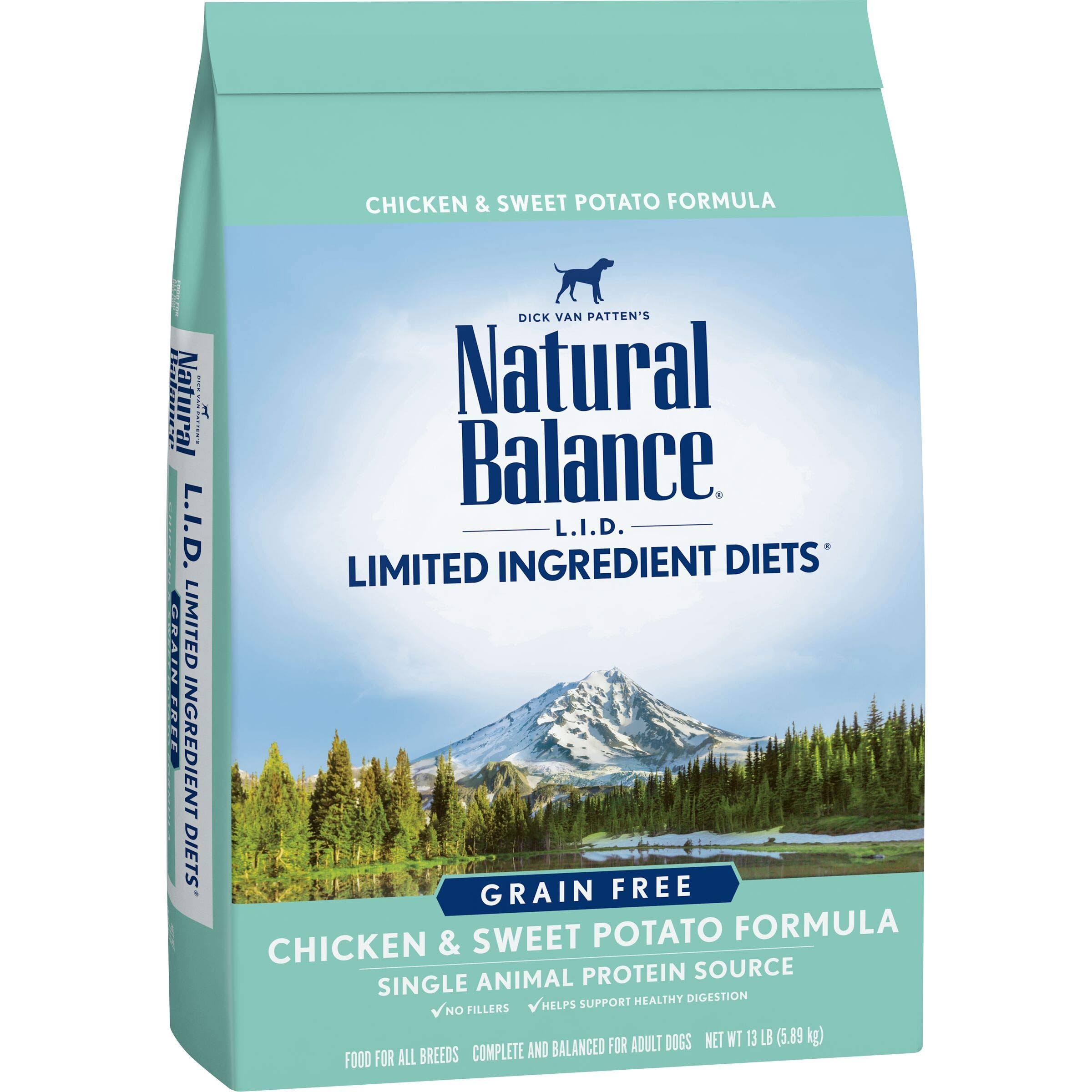 Natural Balance L.I.D. Limited Ingredient Diets Dry Dog Food, Grain Free, Chicken & Sweet Potato Formula, 13-Pound