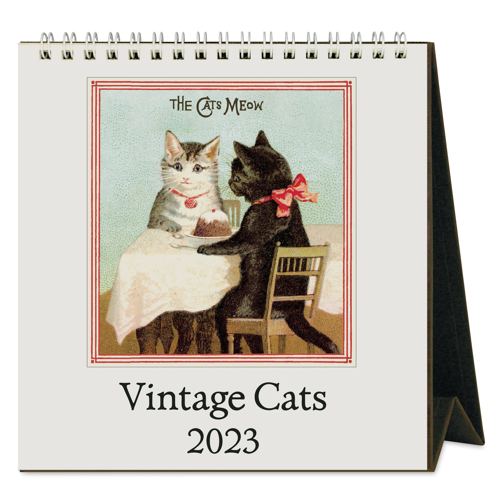 Cavallini Papers & Co., Inc. 2023 Vintage Cats Desk Calendar (15Cm X 16.5Cm)